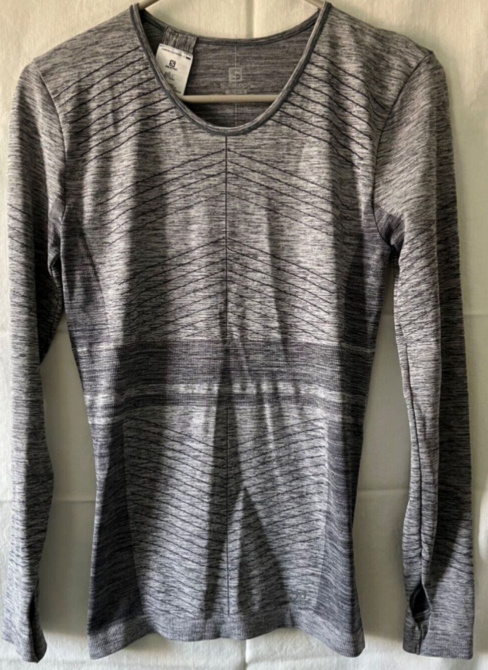 CAMICIA GRIGIA MANICA LUNGA SALOMON NUOVA CON ETICHETTA TAGLIA MEDIA