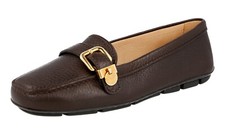 PRADA Leather Driving Loafer Slipper Shoes - 1DD009 Brown NEW - US 7.5 EU 37,5