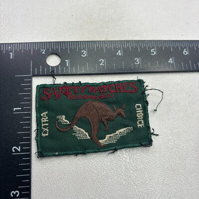 Vintage THE KANGAROO MATCHES EXTRA CHOICE SAFETY MATCHES Patch 54KE