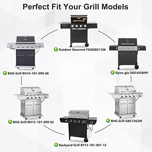 Yiming Grill Replacement Parts for Dyna-glo DGF510SBP, DGF493BNP - TUDOGAR