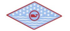 Vineyard Vines Diamond Waves Flag Whale Summer Sticker Hydroflask Yeti Car Decal