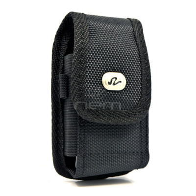 Black Vertical Heavy Duty Rugged Cover Belt Clip Case Pouch For Alcatel Go Flip
