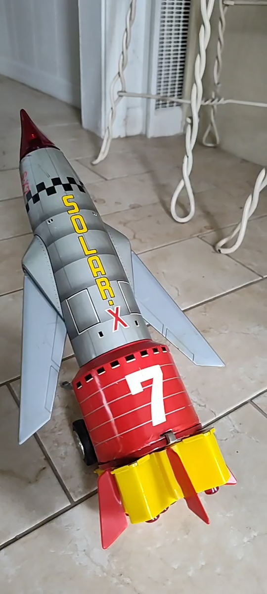 野村トーイソーラーXブリキロケット SPACE ROCKET SOLAR-X Vintage Nomura Space Rocket Solar X Tin Litho Toy Japan | eBay
