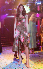 BNWT Rixo Antoinette Geometric Floral Print Silk Dress Sz M L XL