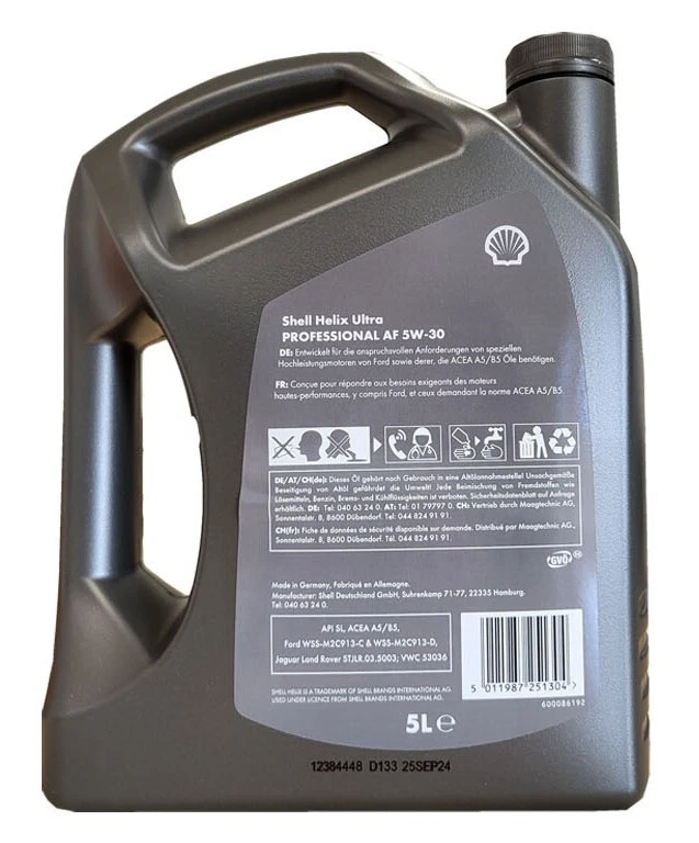 Shell Helix Ultra Professional AF 5W 30 1x5 Liter Motoröl Ford A5/B5 WSS-913-D - Bild 2 von 3