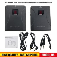 8 Channel UHF Wireless Microphone Wireless MIC For DSLR Camera Smartphone pe66