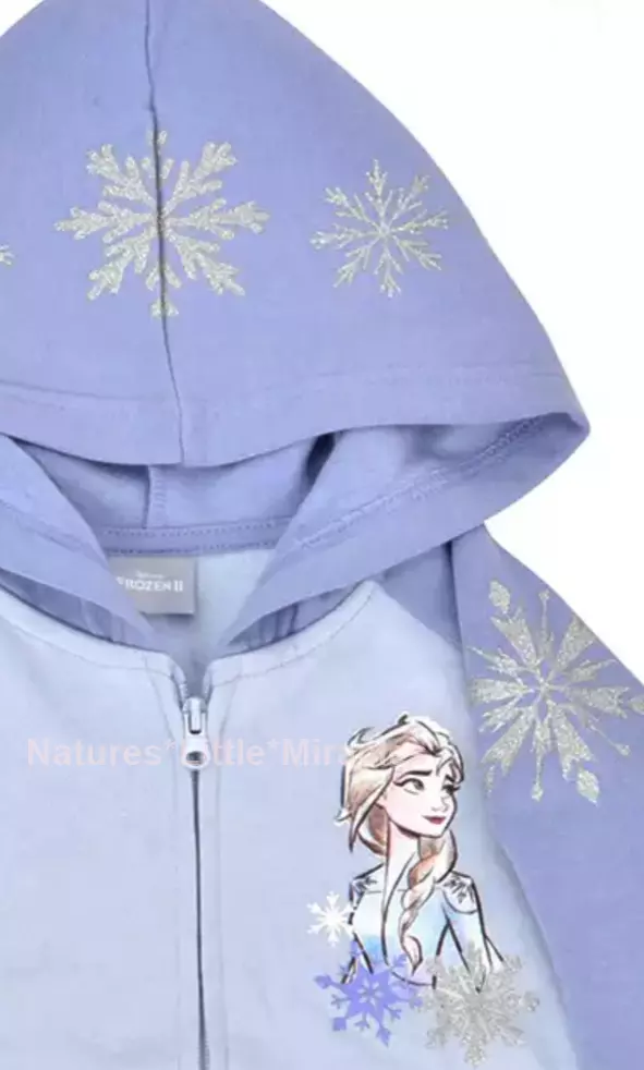 FROZEN Elsa Hoodie Sweat Shirt Zip Jacket Size 4-8-14 Disney Princess  Purple NWT | eBay