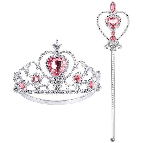 Accessori per vestire principessa principessa corona diadema per piccoli taglia gratis rosa - Foto 2 di 7