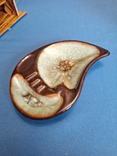 Mid Century Modern Retro Turquoise & Brown  Ashtray trinket dish ..81.. 