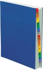 Pendaflex A-Z Expanding Desk File, Letter Size, Blue Pressboard Cover (11015)