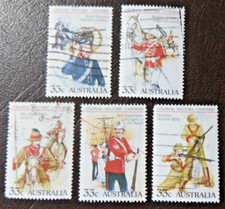 AUSTRALIA 1985 SG964-68 19TH CENTURY AUSTRALIAN MILITARY UNIFORMS -  USED