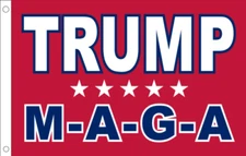 TRUMP MAGA OFFICIAL AMERICAN SUPPORTER FLAG BANNER TEX 100D UV PROTECTED BANNER