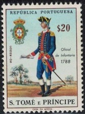 S. Tomé et Principe 1965 Militaire Officier d'Infanterie Y&T ST 391 RP361