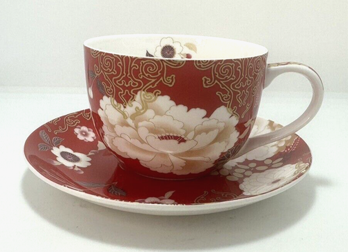 Maxwell & Williams KIMONO Red Bone China Cup and Saucer Set 250mls