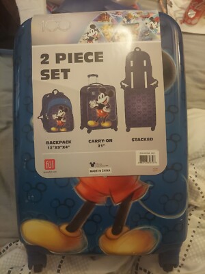 NEW 2pc LUGGAGE SET ful x Disney Mickey 21