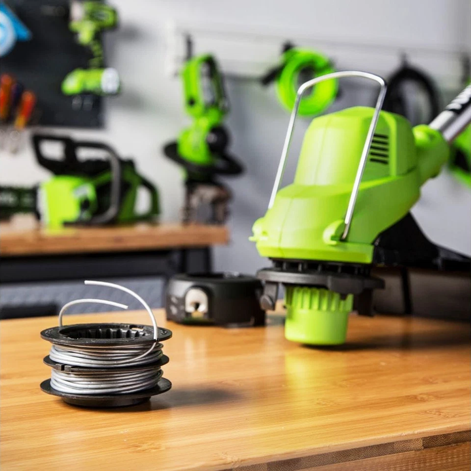 Carrete de doble línea de 0,080" (alimentación de golpes) para recortadora de cuerdas Greenworks ST80L00 ST60L00 Foto 3 de 4