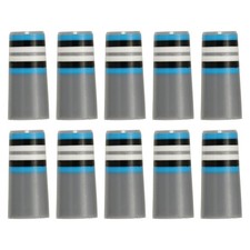 10Pack Golf Iron Ferrules Fits 0.35" Tapered Shafts Blue/Black/White/Gray