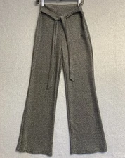Top 10 USA Wide Leg Dress Pants Womens M Silver Sparkling Front Tie Dress Casual