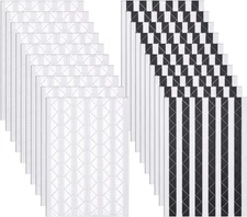 Bememo 2040PCS Photo Corner Stickers Black & Transparent Scrapbook