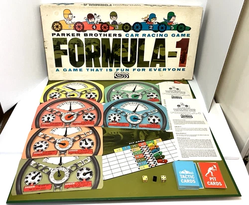 Vintage 1963 Formula-1 Car Racing Board Game by Parker Brothers Complete!