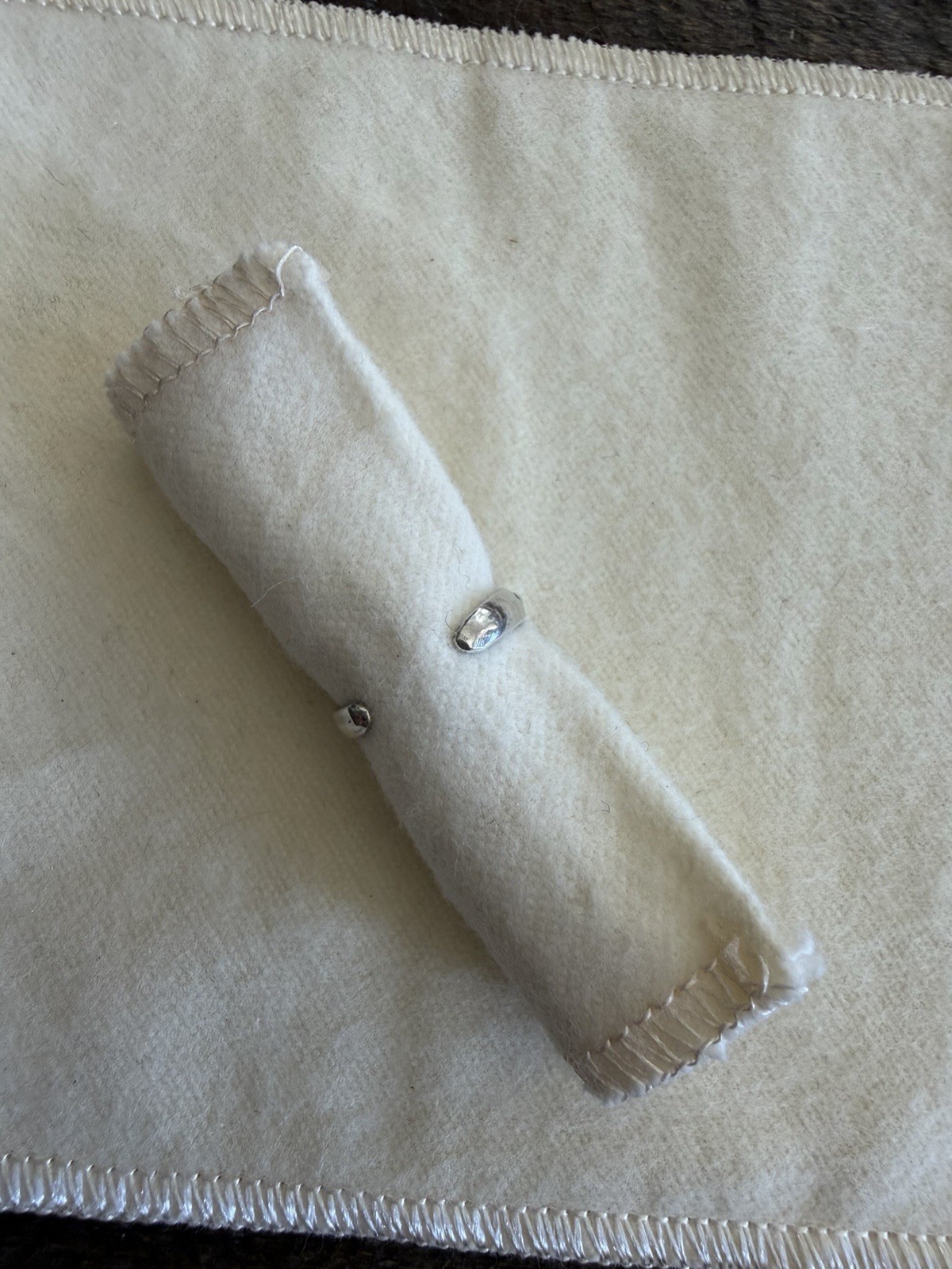 Sterling Silver Braided Leaf Design Ring Size 3.5… - image 2