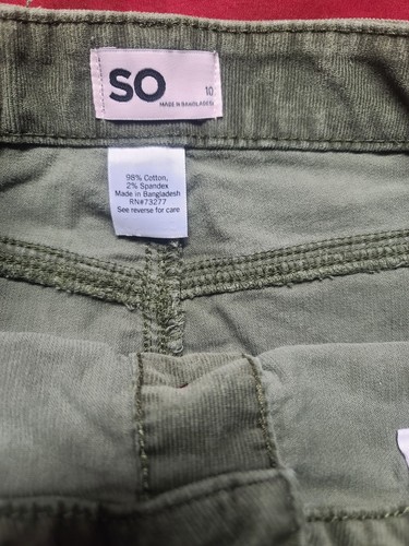 SO Girls Size 10 Corduroy Mini Skirt - Picture 4 of 6