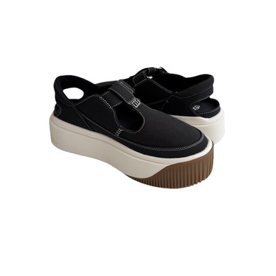 UGG EZ-DUZZIT T-STRAP BLACK PLATFORM SNEAKER SHOES US 11 / EU 42