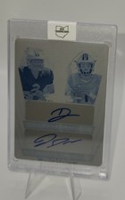 2024 Leaf Trinity Football Cyan Plate 1/1 Dj Lagway Jadyn Davis Dual Auto DA-7