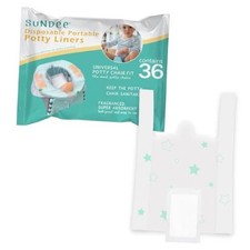 Disposable Portable Potty Liner Bags with Super Absorbent Pads - 36 Packs