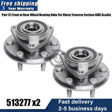 Pair Front & Rear Wheel Bearing Hubs For Chevy Traverse Enclave GMC Acadia 07-17