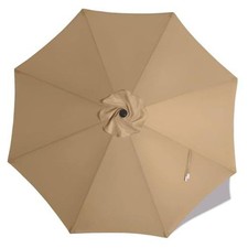 Patio Umbrella 9 ft Replacement Canopy for 8 Ribs-Canopy Only 9FT Khaki 8ribs