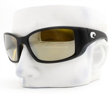 Costa Del Mar Blackfin Sunglasses Matte Black Sunrise Silver Polarized Poly case