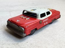 Made in Japan - Vintage Tin/friction - FIRE CHIEF A-15 CAR, 10527 (1950s)