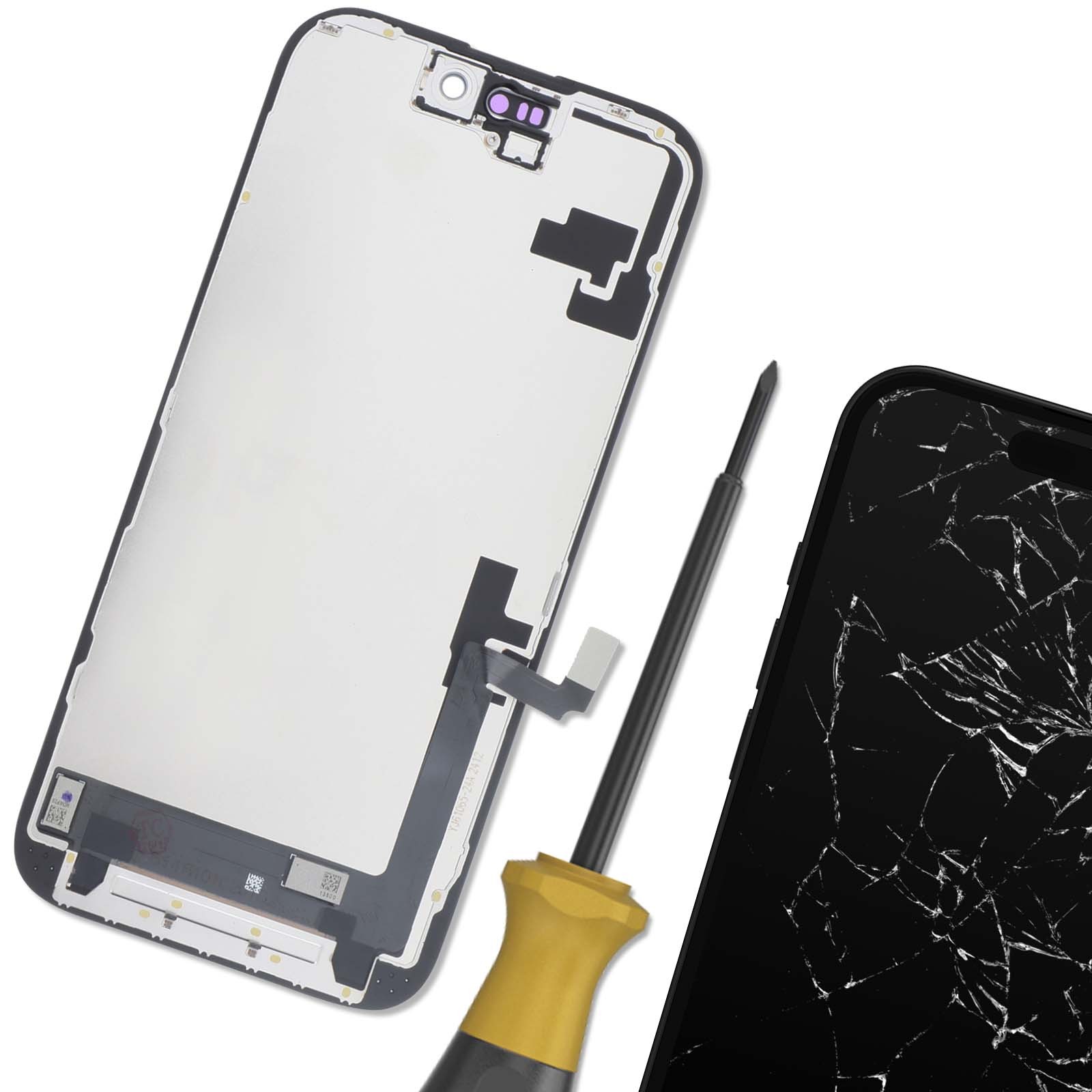 Écran complet iPhone 16 pour remplacement vitre LCD