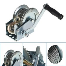 Heavy Duty Crank Winch 1500lbs Winch Hand Winch Gear Winch W32ft Wire Rope New Heavy Duty Crank Winch 1500lbs Winch Hand Winch Gear Winch W32ft Wire Rope New