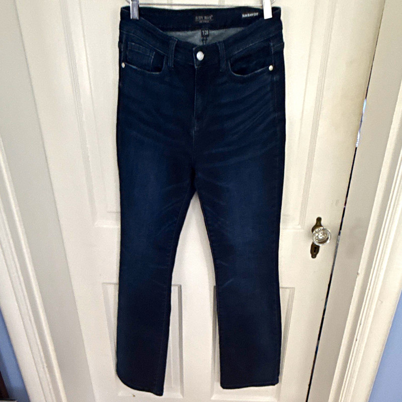 Judy Blue Los Angeles Women's High Rise Slim Bootcut Dark Wash Jeans 7/28