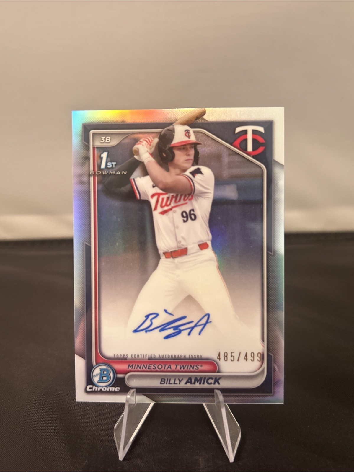 2024 Bowman Chrome Billy Amick Bowman 1st Autograph Refractor /499 Auto