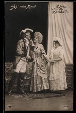 Scene from the operetta Minna von Barnheim, Oh! My Minna!, Postcard