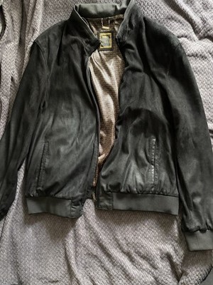 ZILLI Paris Schwarze Wildleder Bomberjacke   Made in France   Luxus Herrenmode