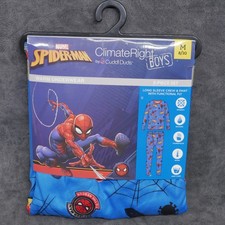 NWT Cuddl Duds Marvel Spider-Man Climate Right Warm Underwear Set Boys sz M 8/10