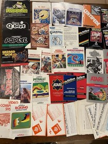 Video Game Manuals And Insert Lot Atari Coleco Intellivision