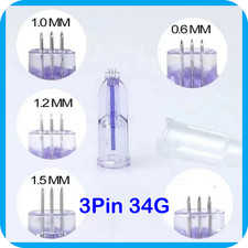 Crystal Microneedles 34G 3Pin/Needles Tip Anti Aging Eyes Neck Lines Skin Care