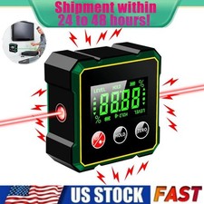 Digital Angle Finder W/ Laser Level Inclinometer Magnetic Angle Gauge Protractor