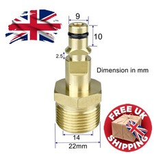 M22 14mm Male Adapter for Karcher K2-K7 Pressure Washer Hose Connector