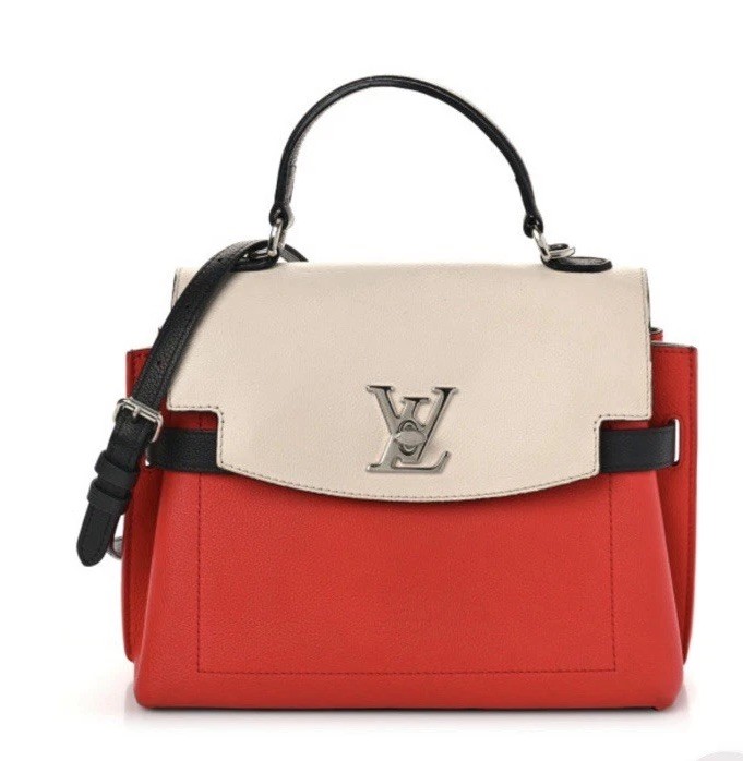 Louis Vuitton Soft Calfskin Lockme Ever BB Kabuki Red Quartz Black