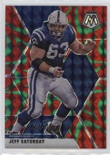 2020 Panini Mosaic Reactive Green Mosaic Prizm Jeff Saturday #96 11nu