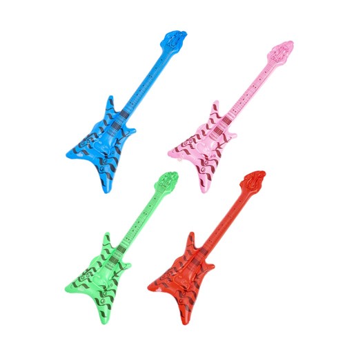 Lot De 6 Guitares Gonflables – 100 Cm – PVC épais – Accessoire Fête Rock, Karaoké, Photo