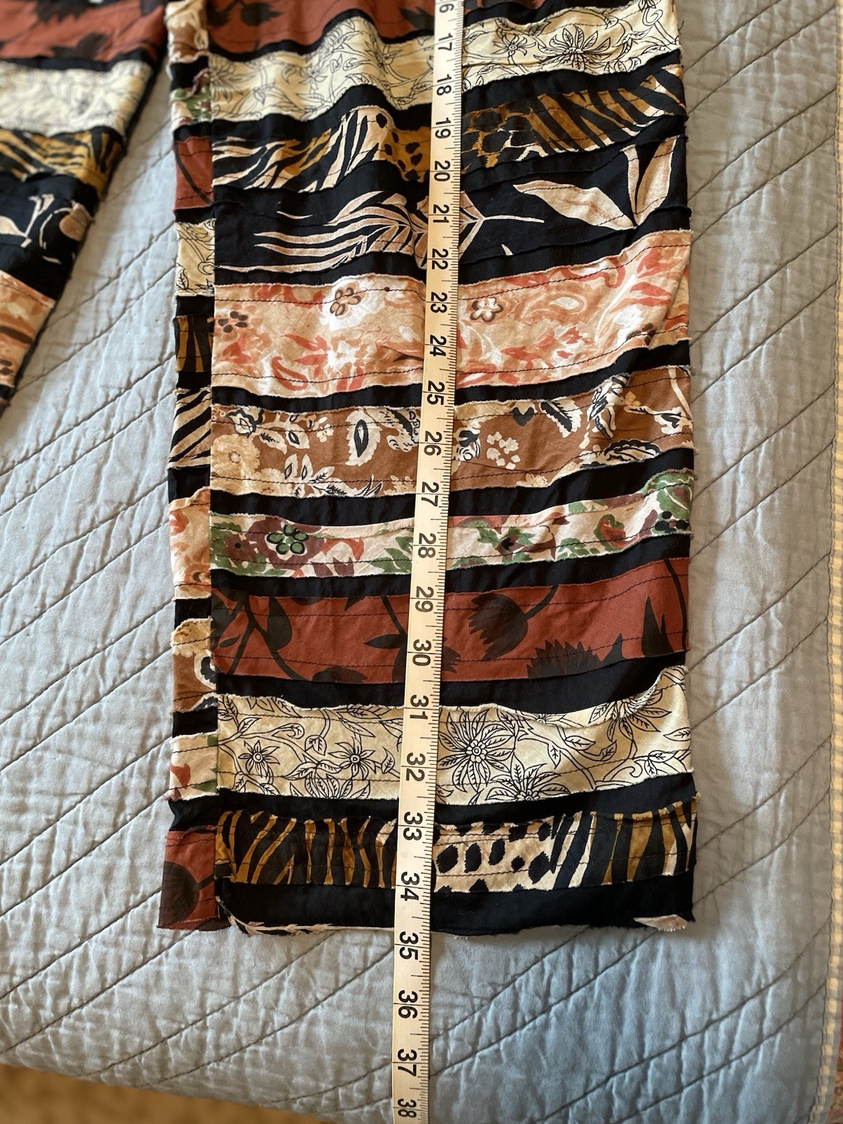 Chico's 2 Lightweight Cotton Patchwork Pants Boho… - image 8