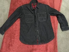 FILSON Mens LINED DENIM JAC- SHIRT BLACK M