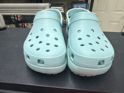 Crocs Classic Bae Clog Platform Iconic Comfort Teal  Women's Size US 10 W 3''